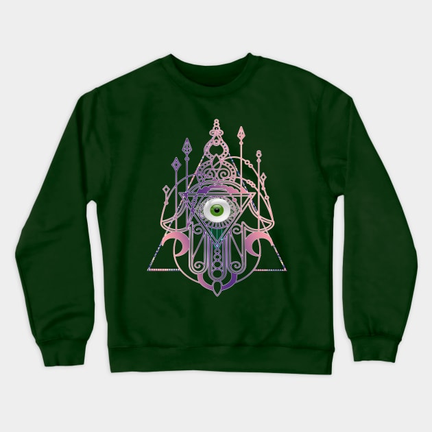 Khamsa/ Hamsa Crewneck Sweatshirt by LanaBanana